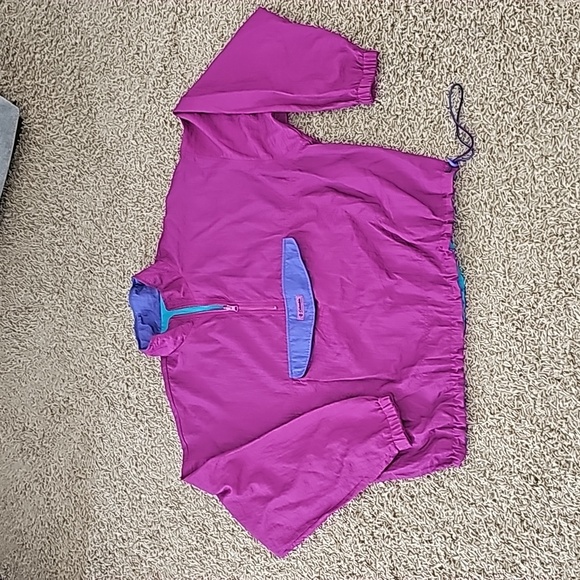 Vintage Columbia Reversible Pullover Windbreaker XL Zip Pouch Pocket Nylon - Picture 1 of 11